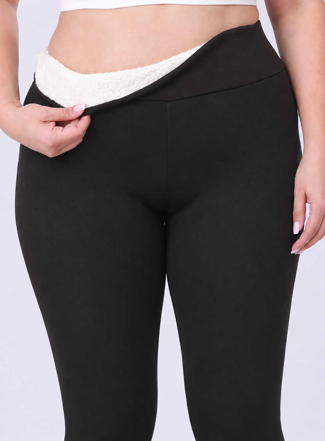 CZARNE OCIEPLANE LEGGINSY