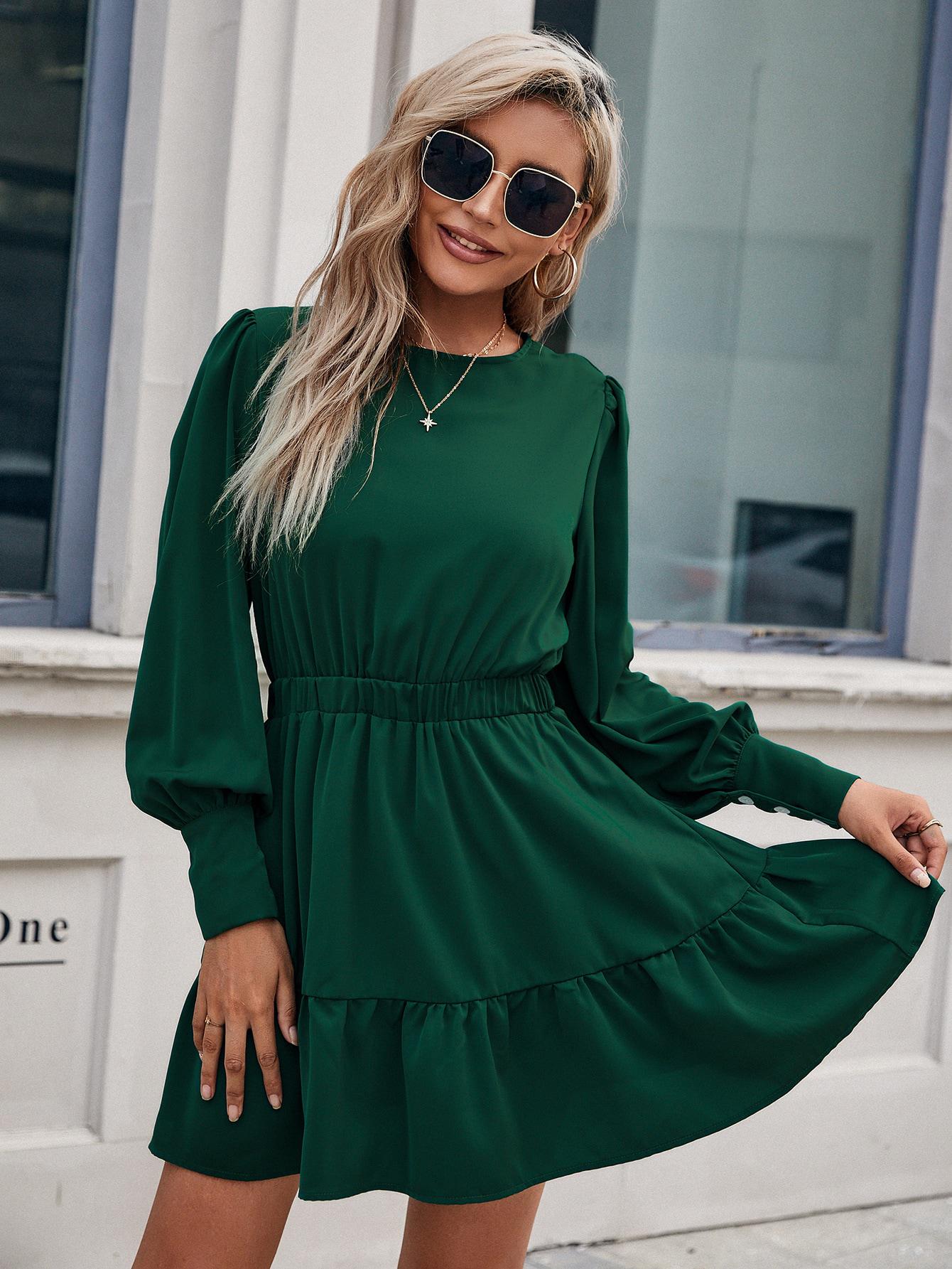 ZIELONA MINI SUKIENKA