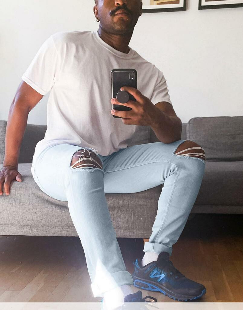 NIEBIESKIE SPODNIE JEANS