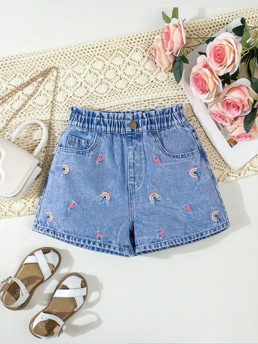 spodenki jeans haft 