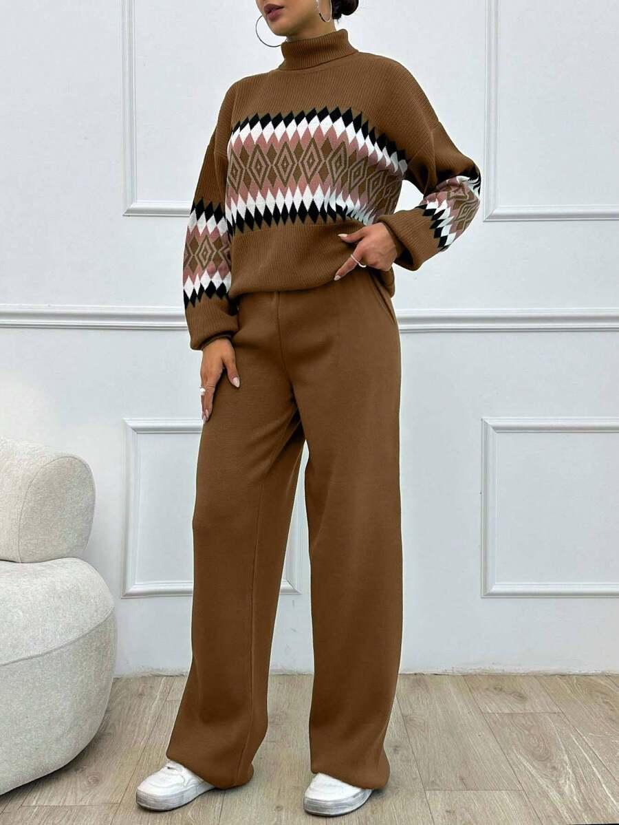 spodnie sweter komplet
