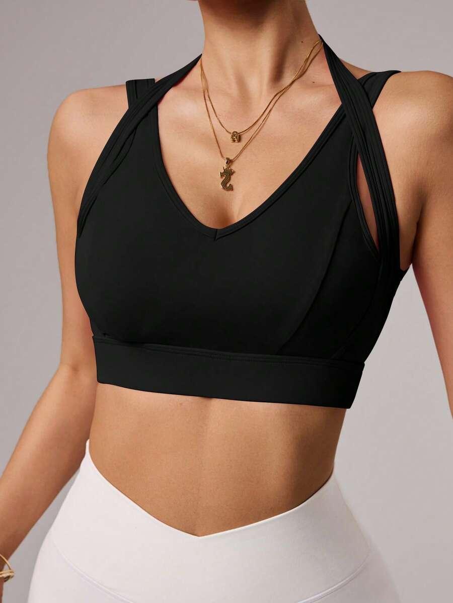 czarny sportowy top