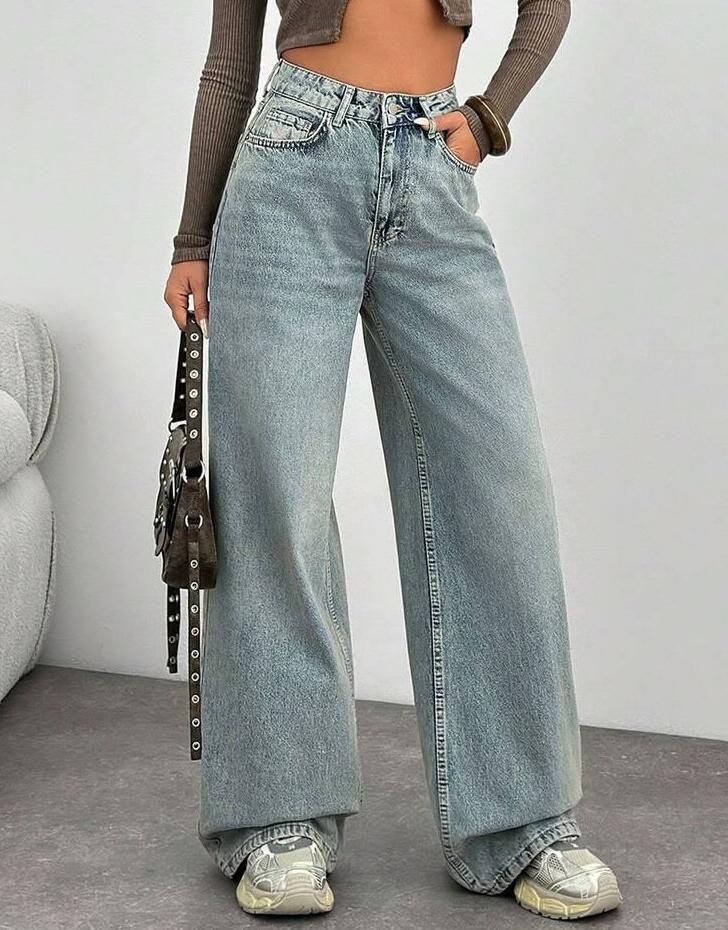SZEROKIE SPODNIE JEANS VINTAGE