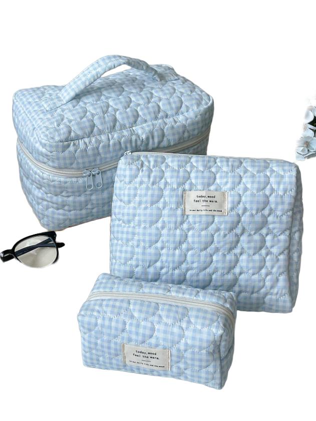 KOSMETYCZKA WZÓR KRATKA 3-pack