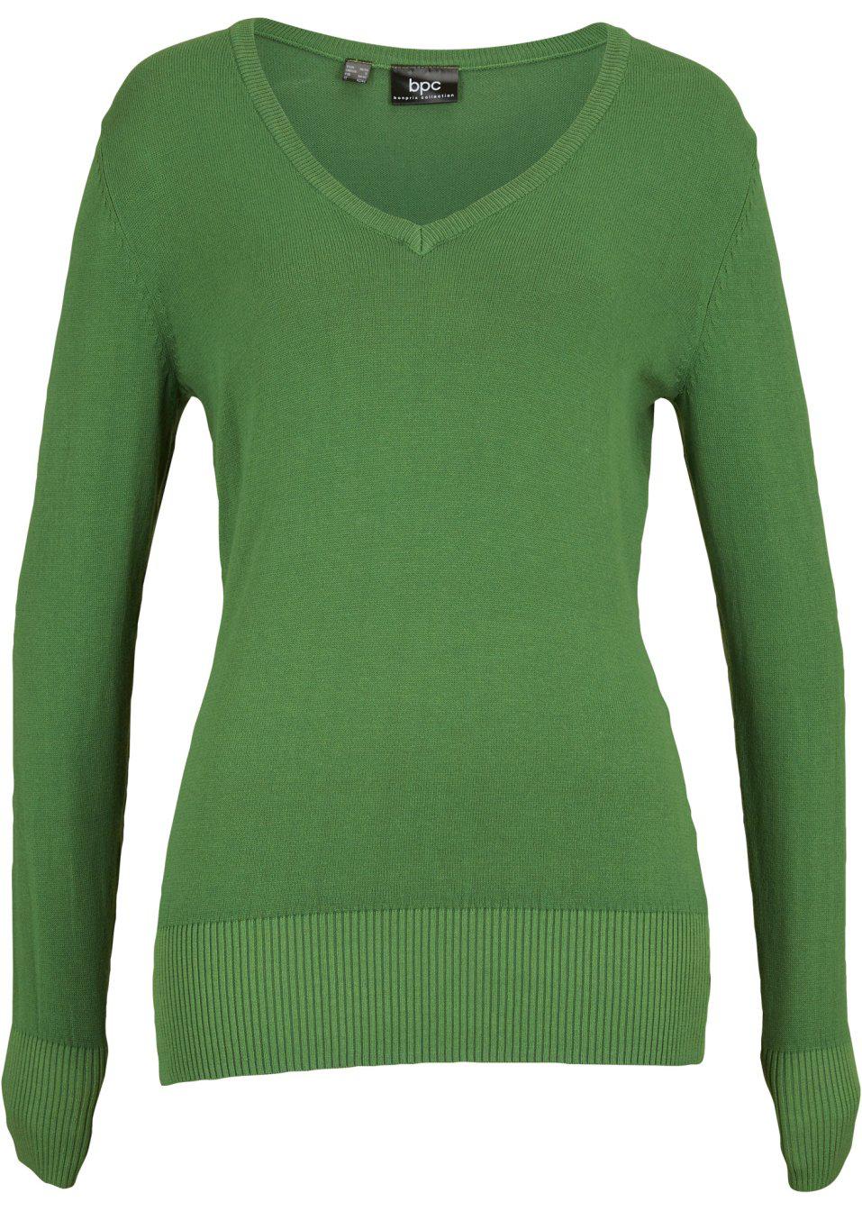 SWETER Z DEKOLTEM W SEREK 
