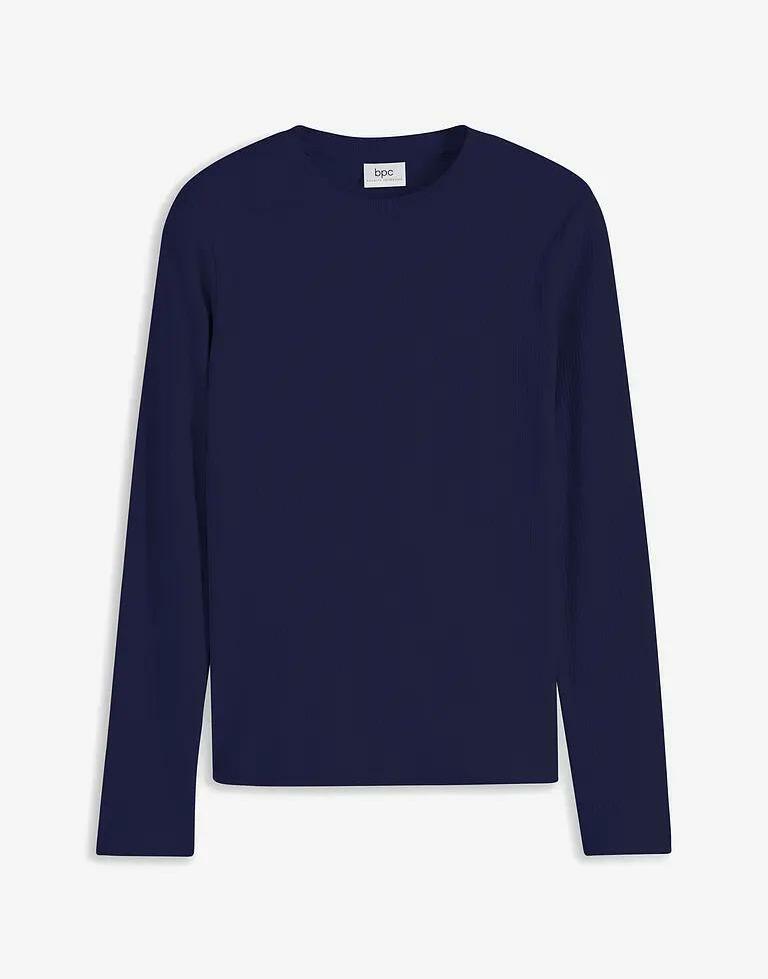 BLUZKA DAMSKA PLUS SIZE OKRĄGŁY DEKOLT DŁUGI RĘKAW BAWEŁNA