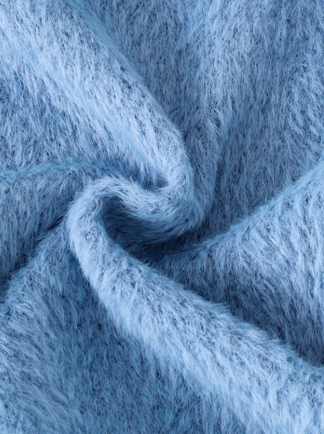 niebieski sweter kokarda 