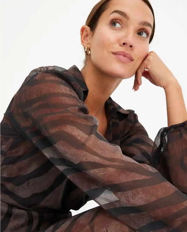 MIDI SUKIENKA DŁUGI RĘKAW V-NECK