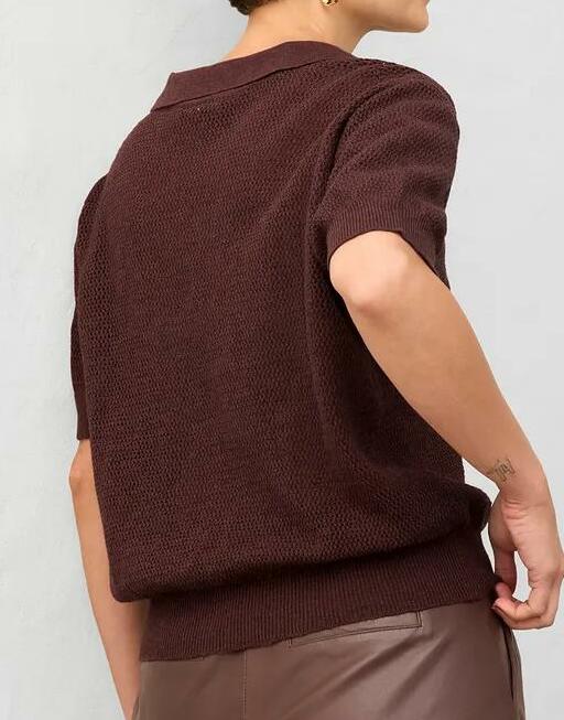 BLUZKA DAMSKA PLUS SIZE LUŹNA BAWEŁNIANA Z KOŁNIERZYKIEM