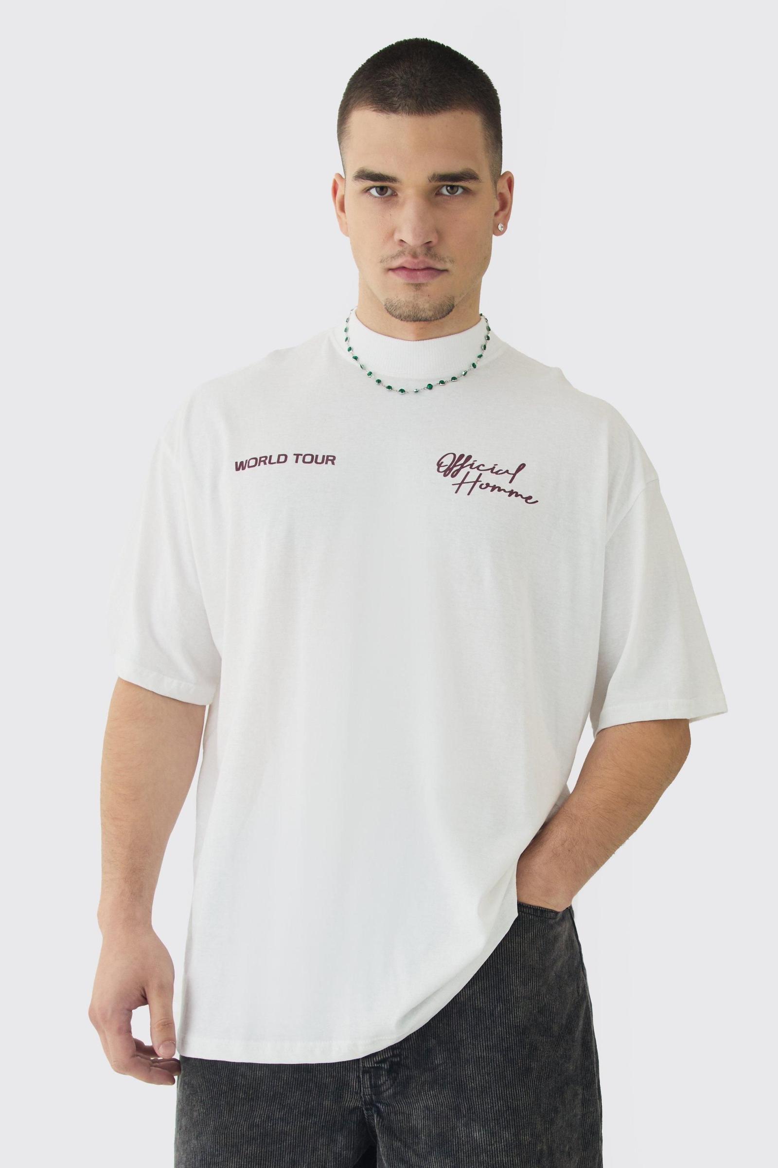 biały t-shirt okrągły dekolt