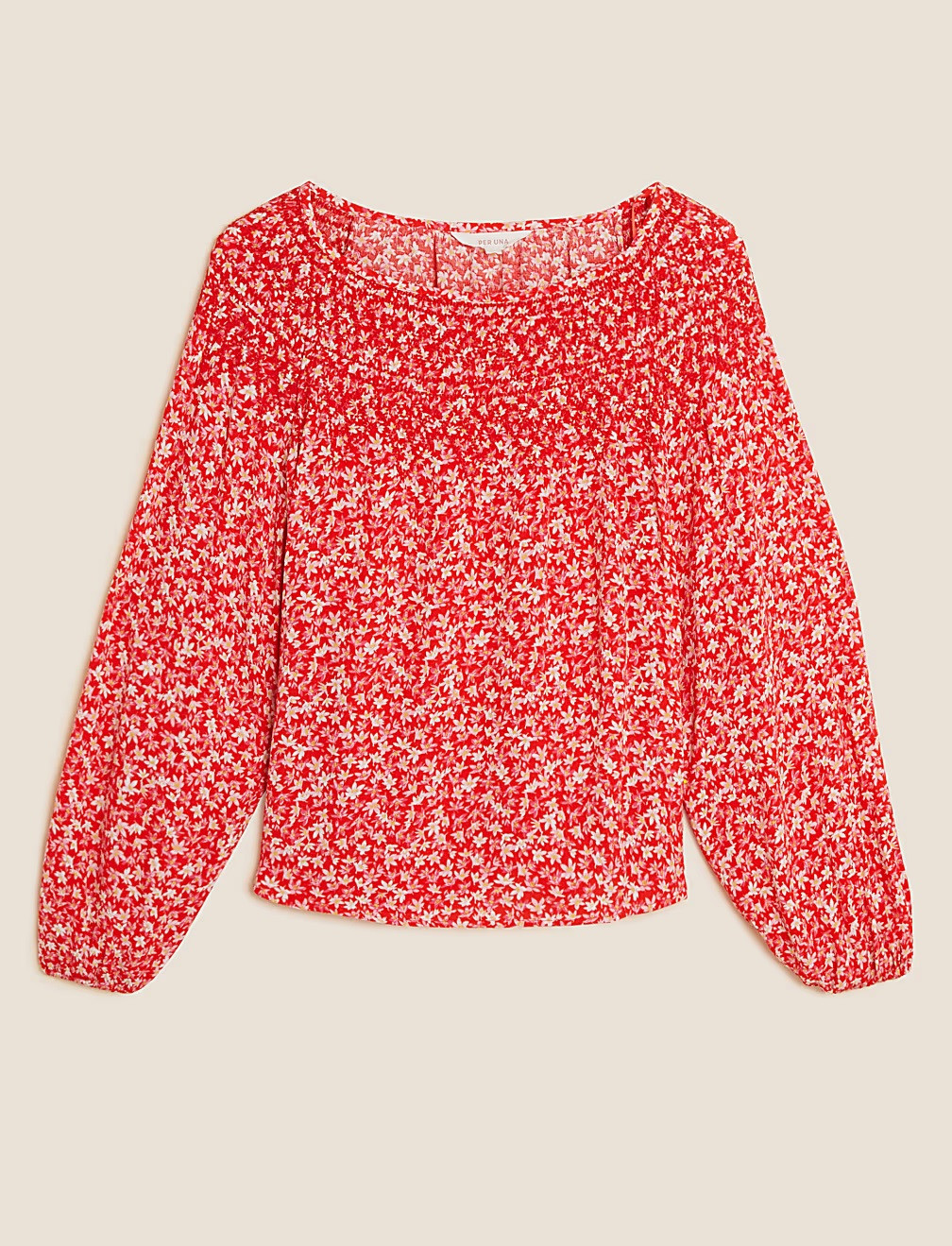 czerwona bluza kwiaty T53-2405U-B4