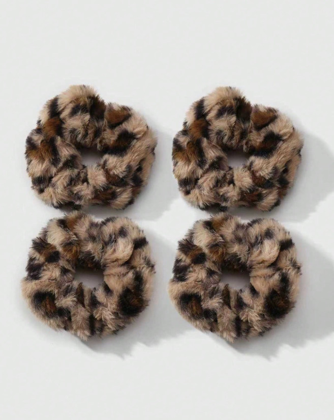 gumka do włosów animal print 4-pack
