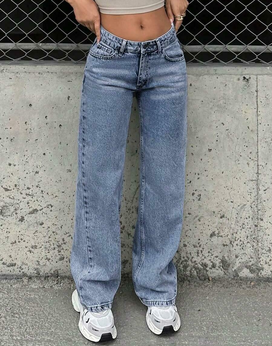 NIEBIESKIE SPODNIE JEANS