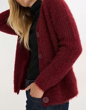 SWETER ROZPINANY Z GUZIKAMI 