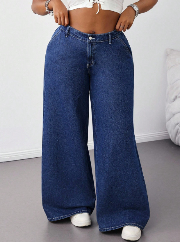 niebieskie SPODNIE JEANS 