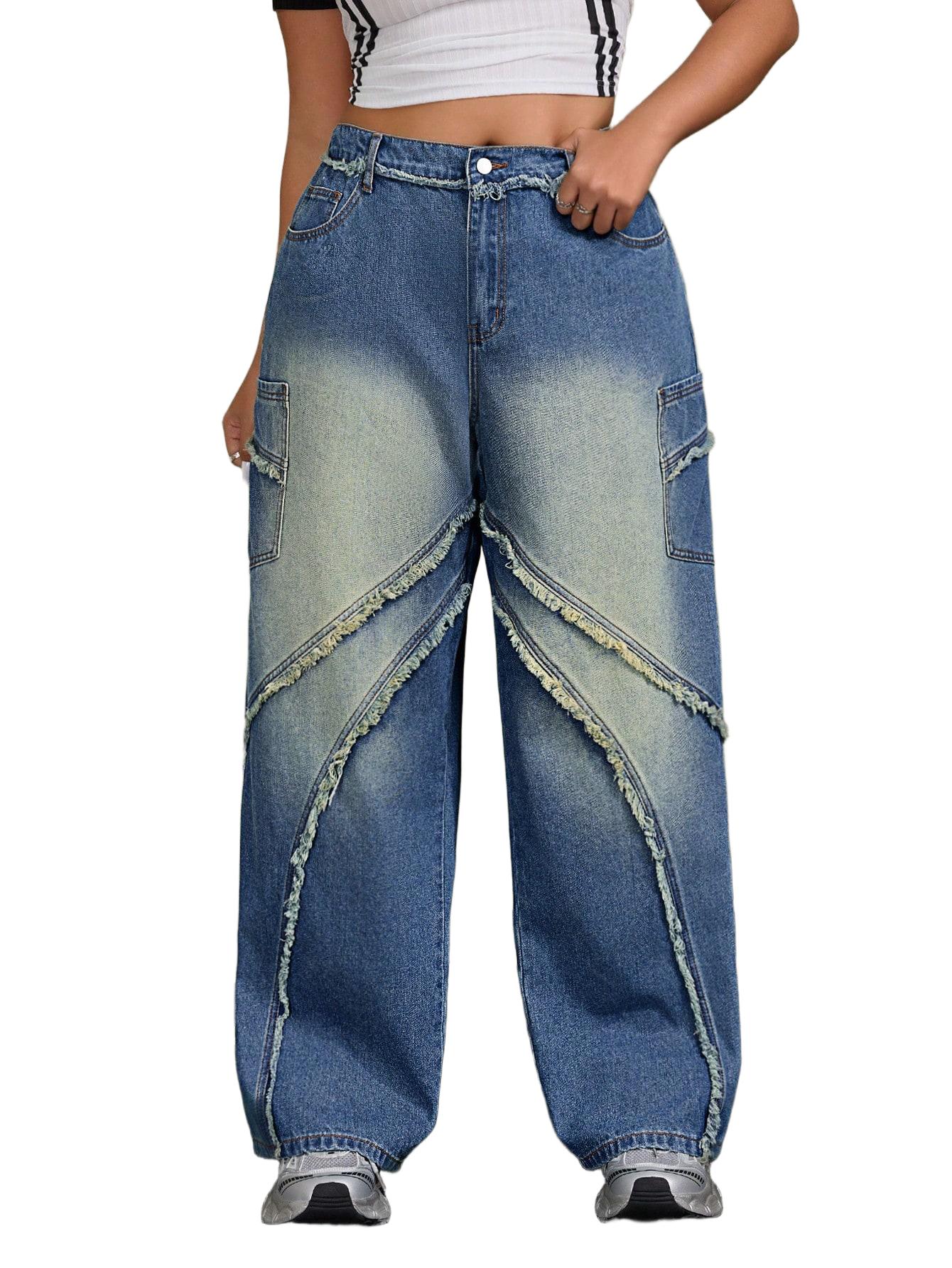 SPODNIE JEANSOWE PROSTE