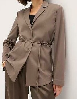MARYNARKA DAMSKA PLUS SIZE Z DŁUGIM RĘKAWEM
