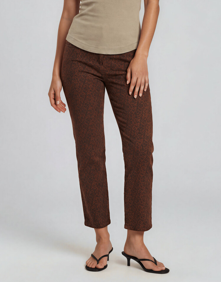 spodnie animal print casual