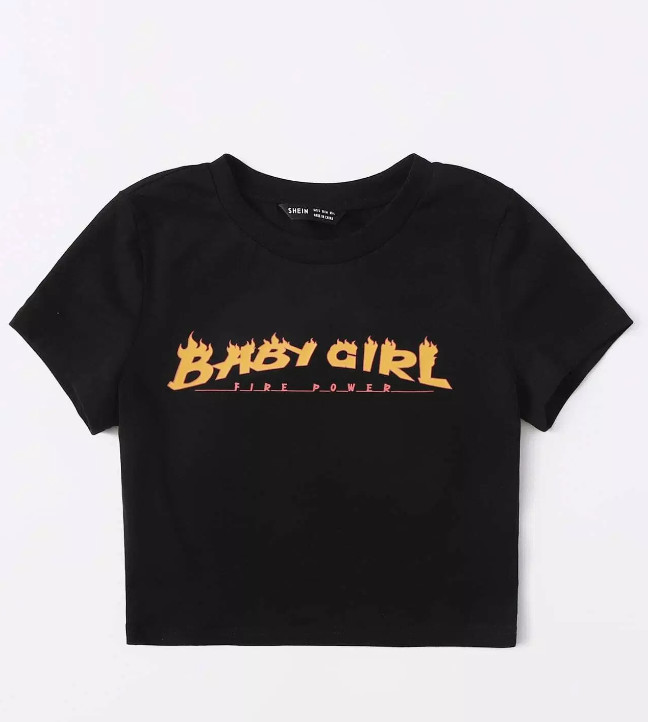 czarny top print