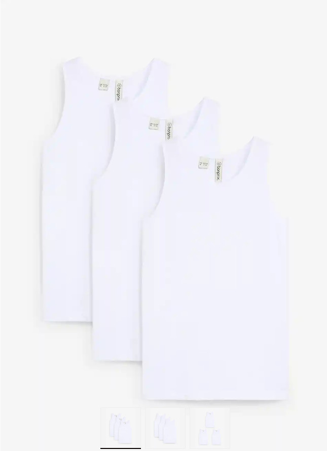 BLUZKA BEZ RĘKAWÓW 3-pack