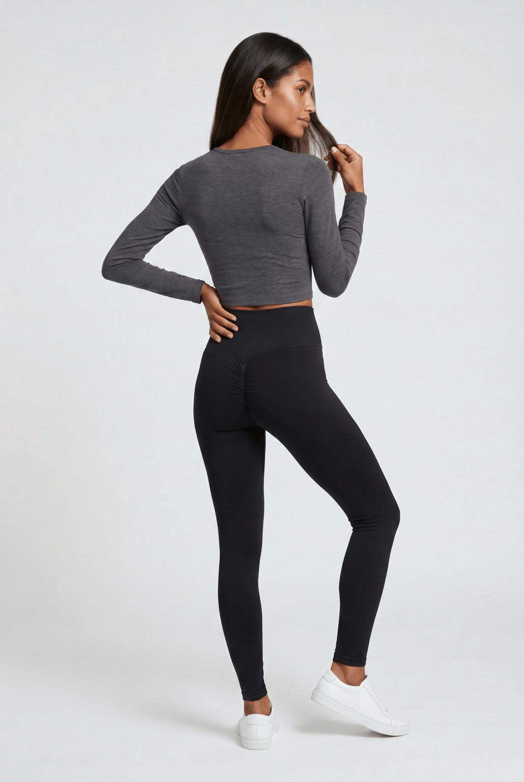 CZARNE LEGGINSY SPORTOWE WYSOKI STAN