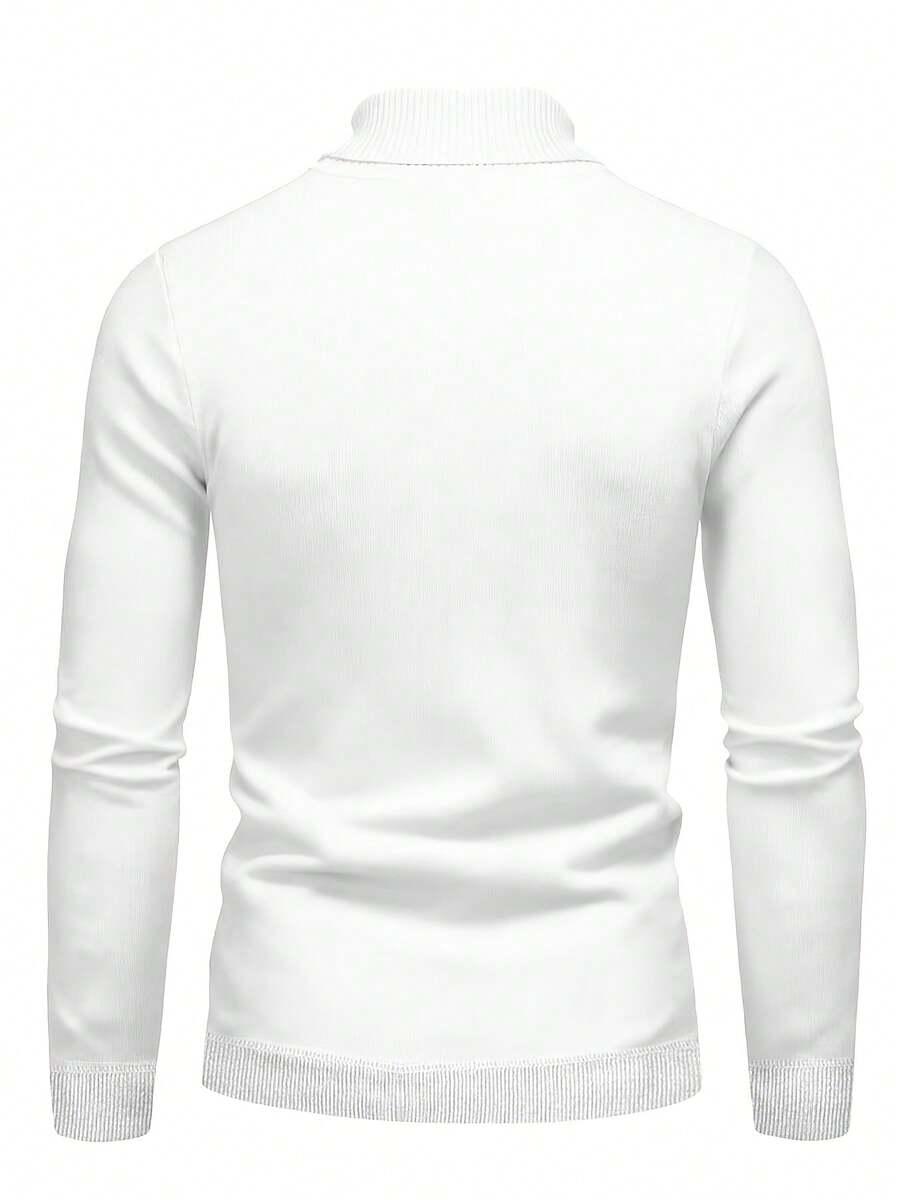 biały sweter golf 