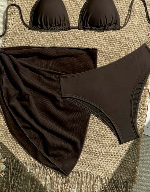 BRĄZOWY DÓŁ OD BIKINI SARONG