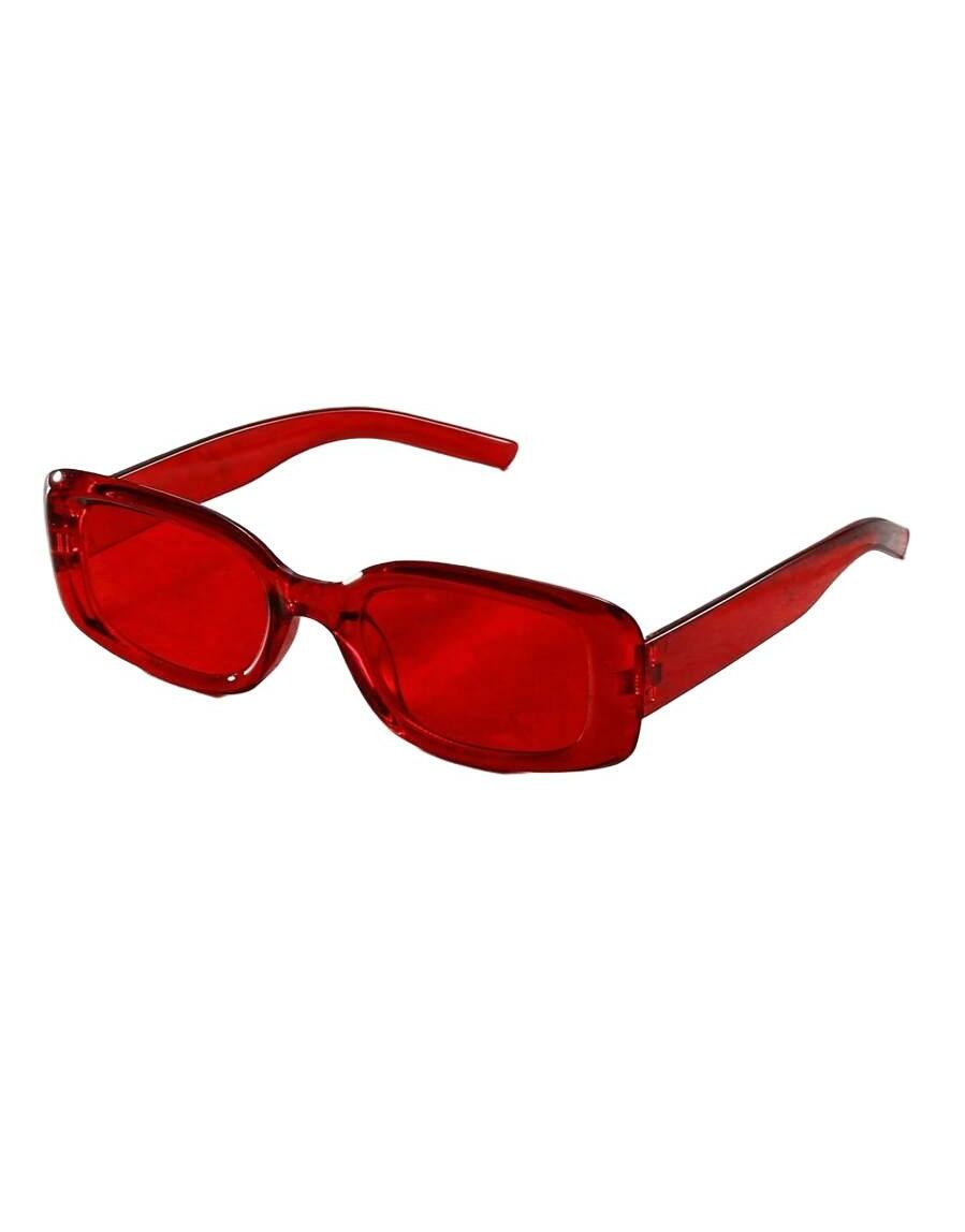 czerwone okulary casual