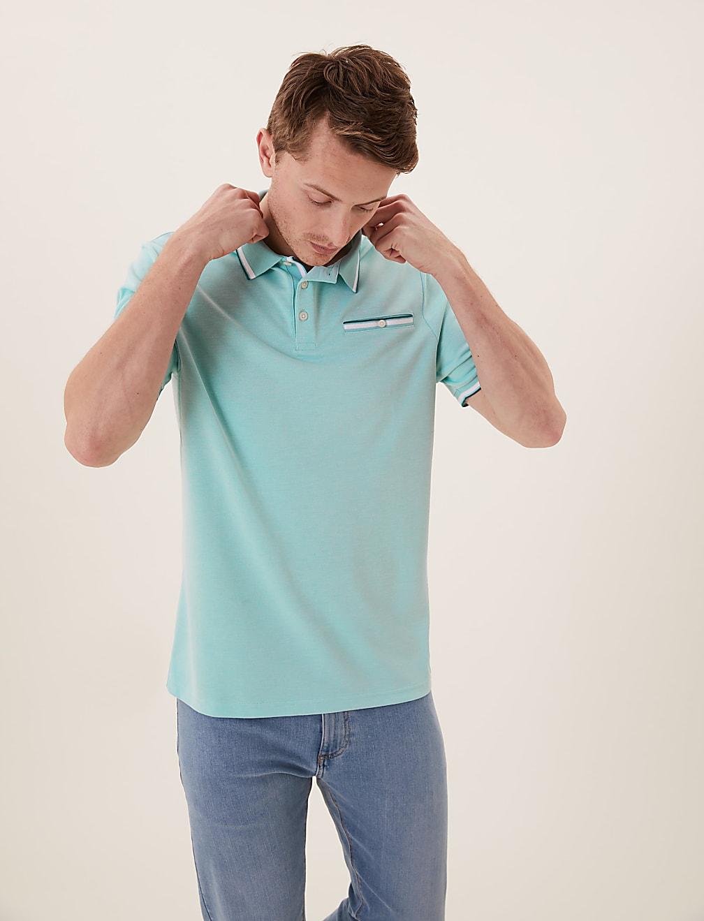 KOSZULKA POLO KIESZONKA T28-3312M-ST