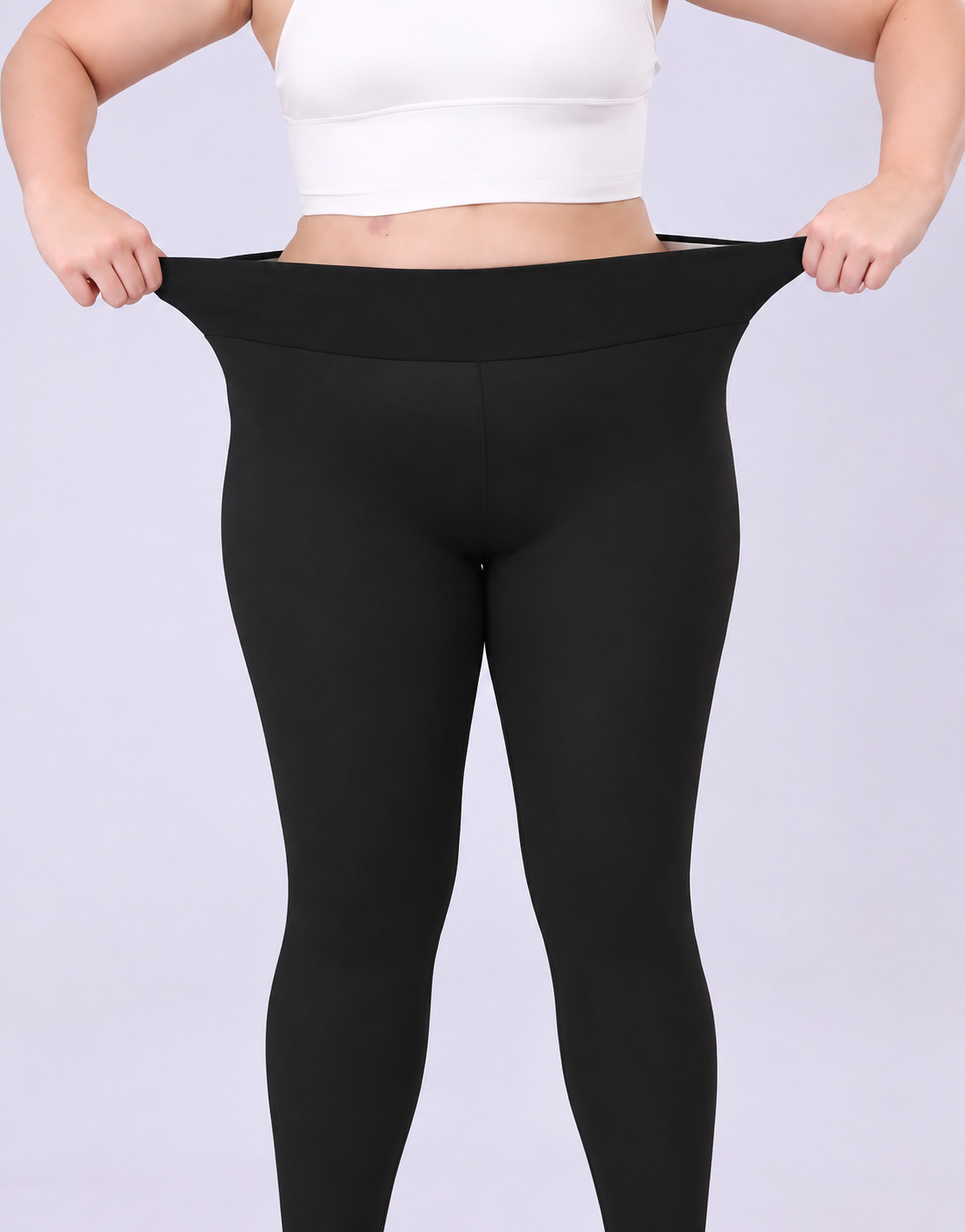 CZARNE OCIEPLANE LEGGINSY