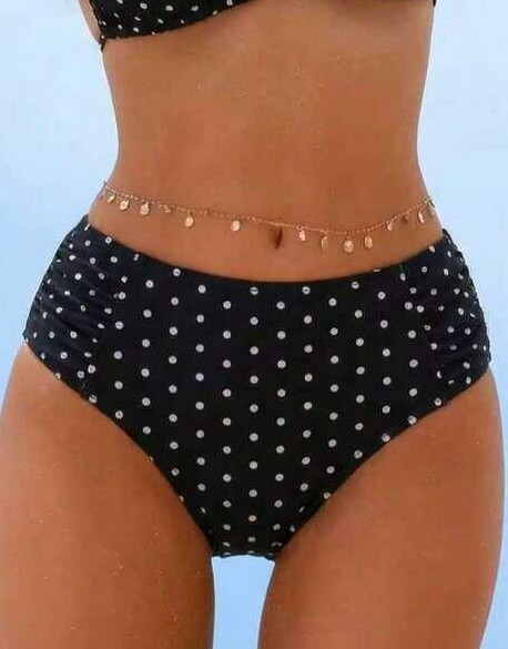 dół od bikini wzór groszki