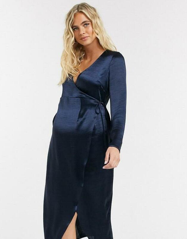 CIĄŻOWA MIDI SUKIENKA V NECK
