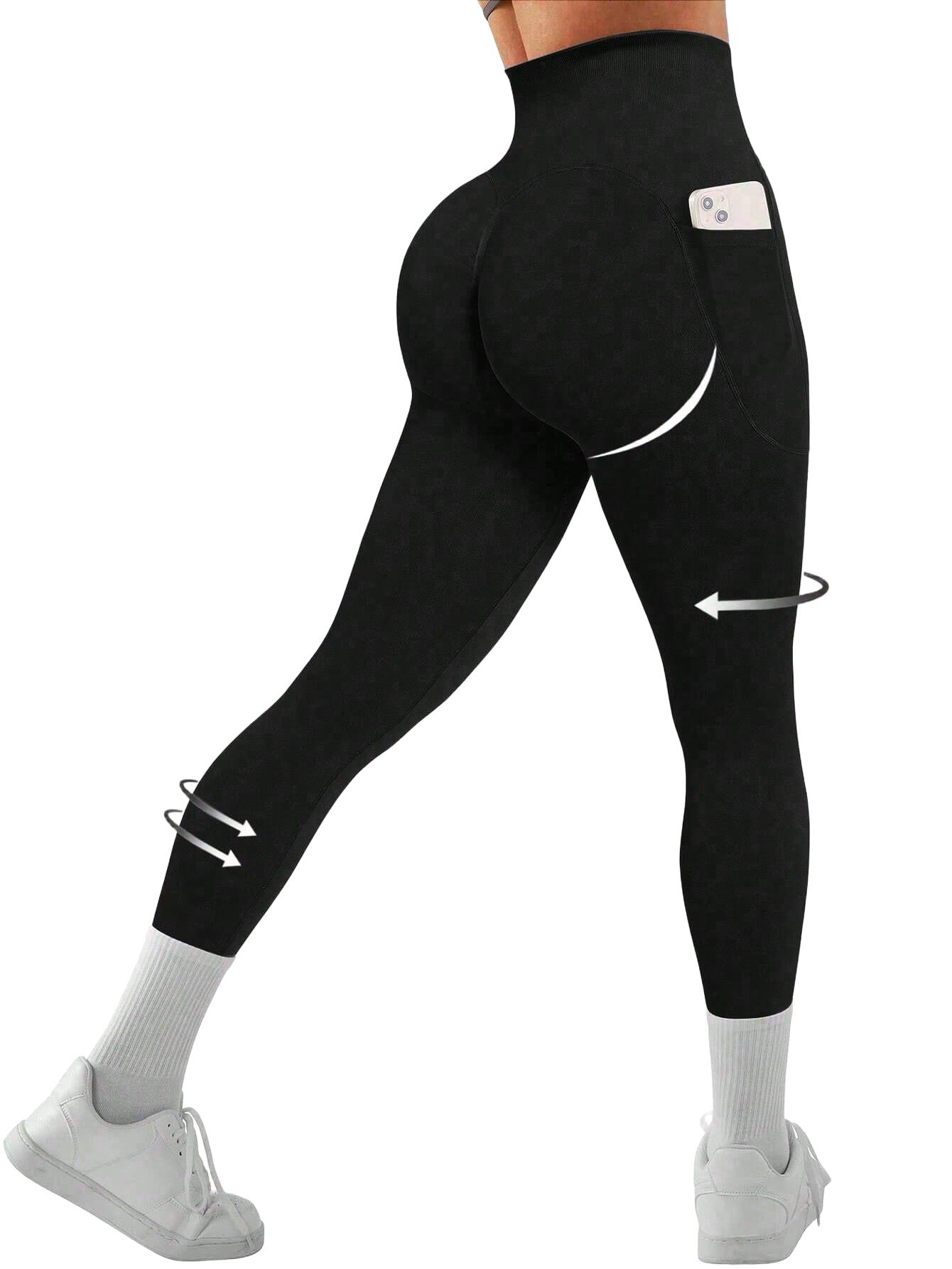 CZARNE LEGGINSY KIESZENIE WYSOKI STAN