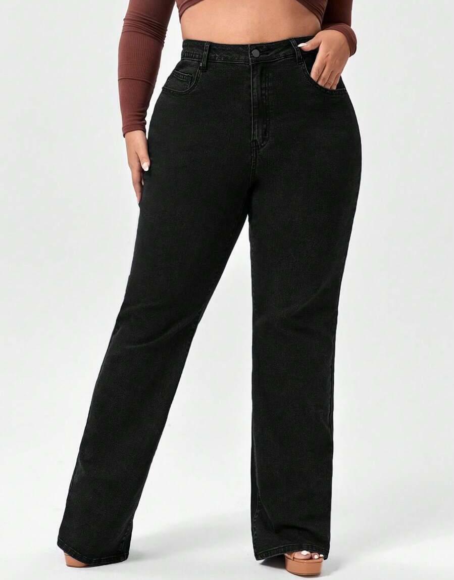 CZARNE SPODNIE JEANS