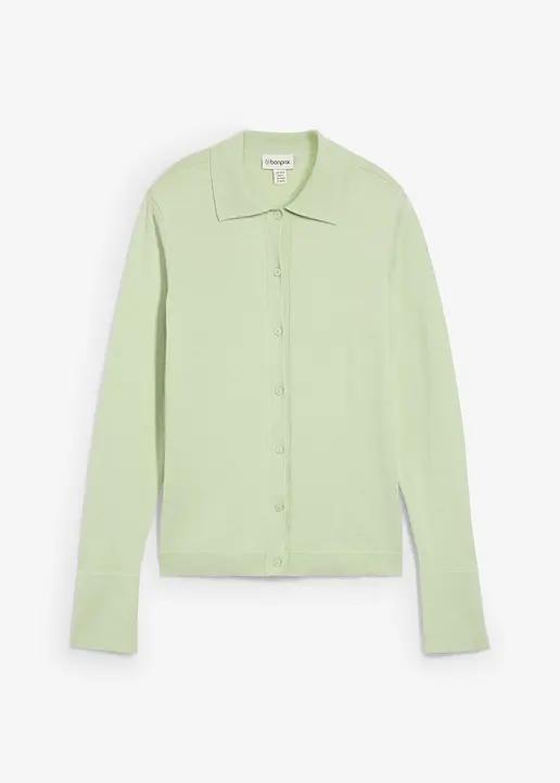 SWETER DZIANINOWY z kołnierzykiem