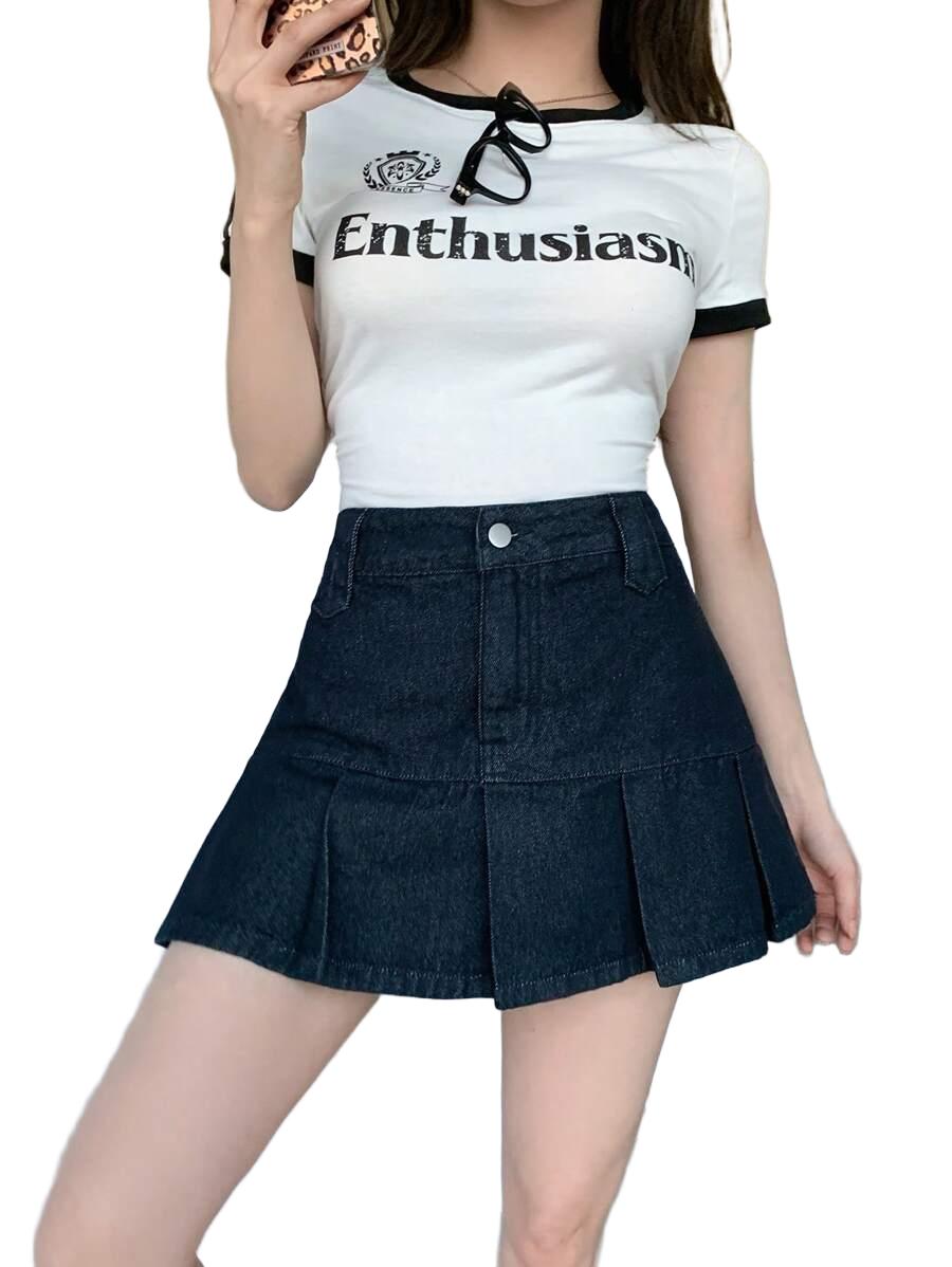 SPÓDNICA JEANSOWA MINI