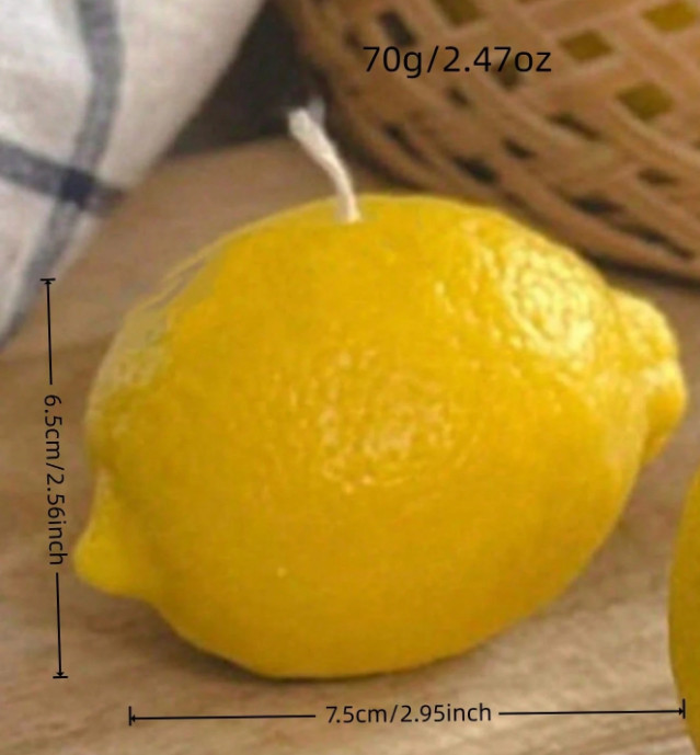 żółta świeca zapachowa cytryna