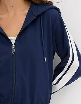 BLUZA DAMSKA Z LAMPASAMI KAPTUR