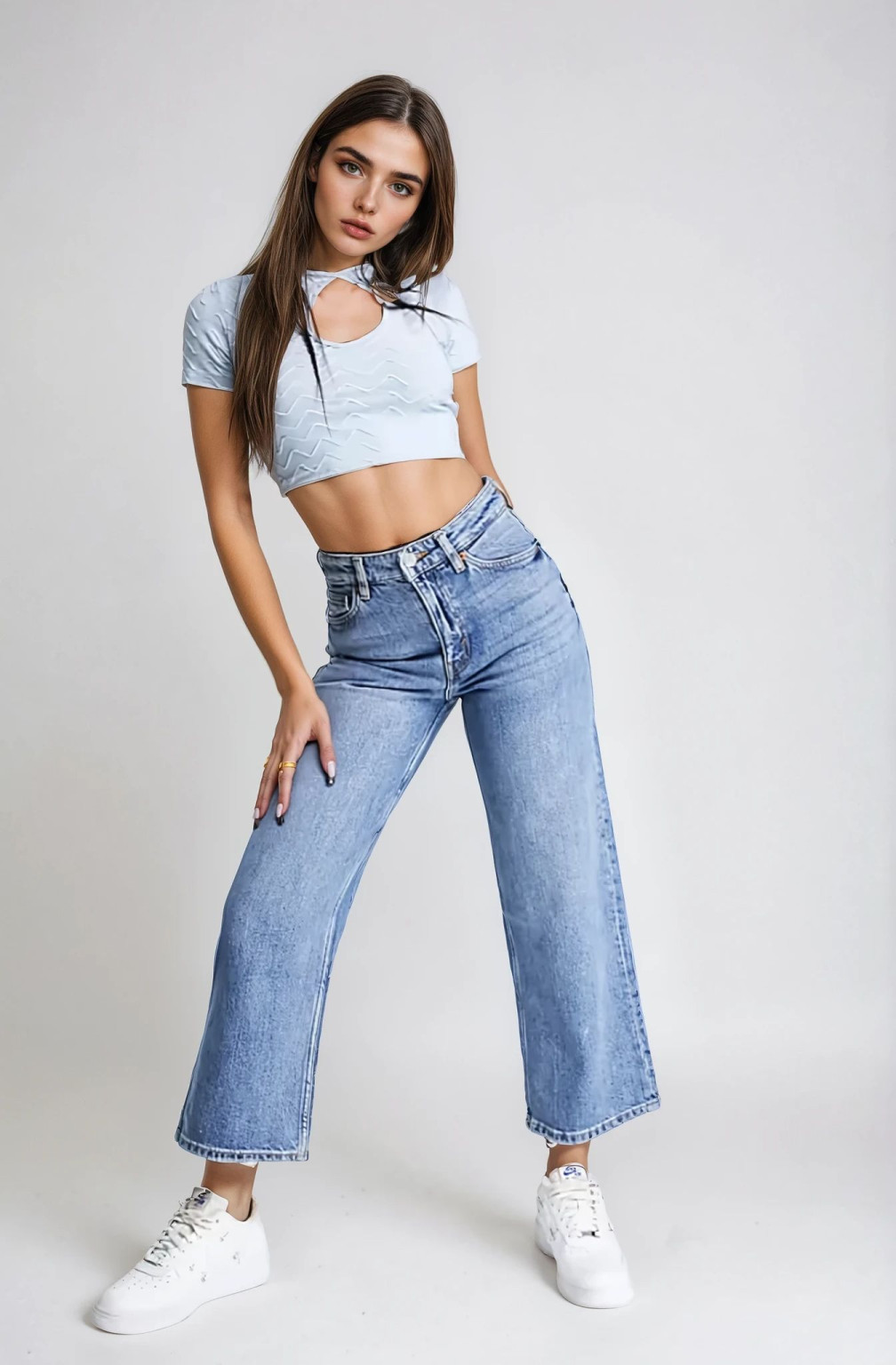 NIEBIESKIE SPODNIE JEANS
