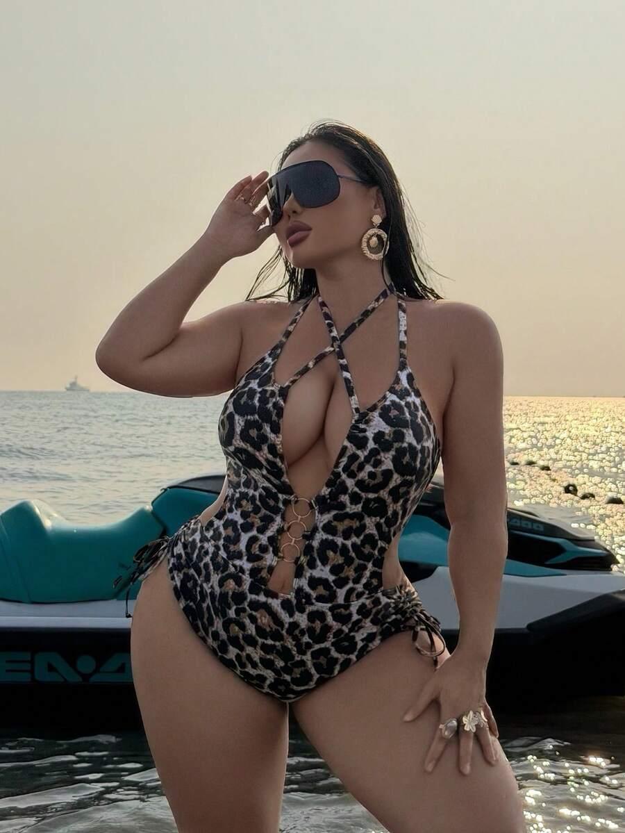 jednoczęściowy strój kąpielowy animal print