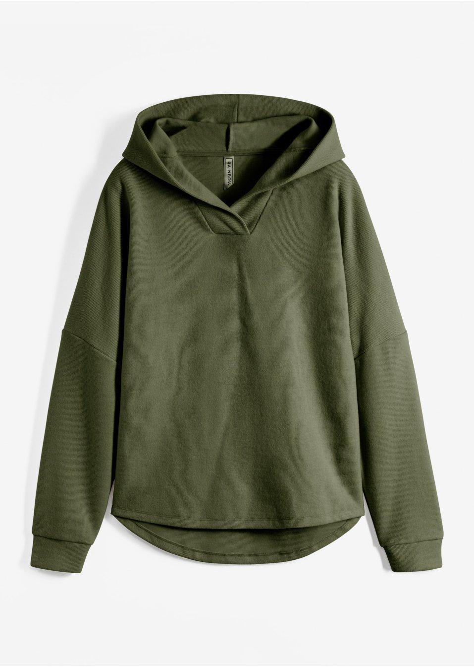 BLUZA DZIANINOWA Z KAPTUREM