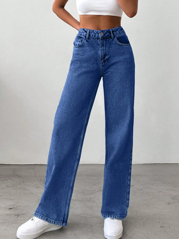 SPODNIE JEANS KIESZENIE ZAMEK