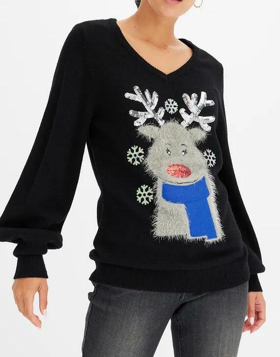 SWETER Z MOTYWEM ŚWIĄTECZNYM