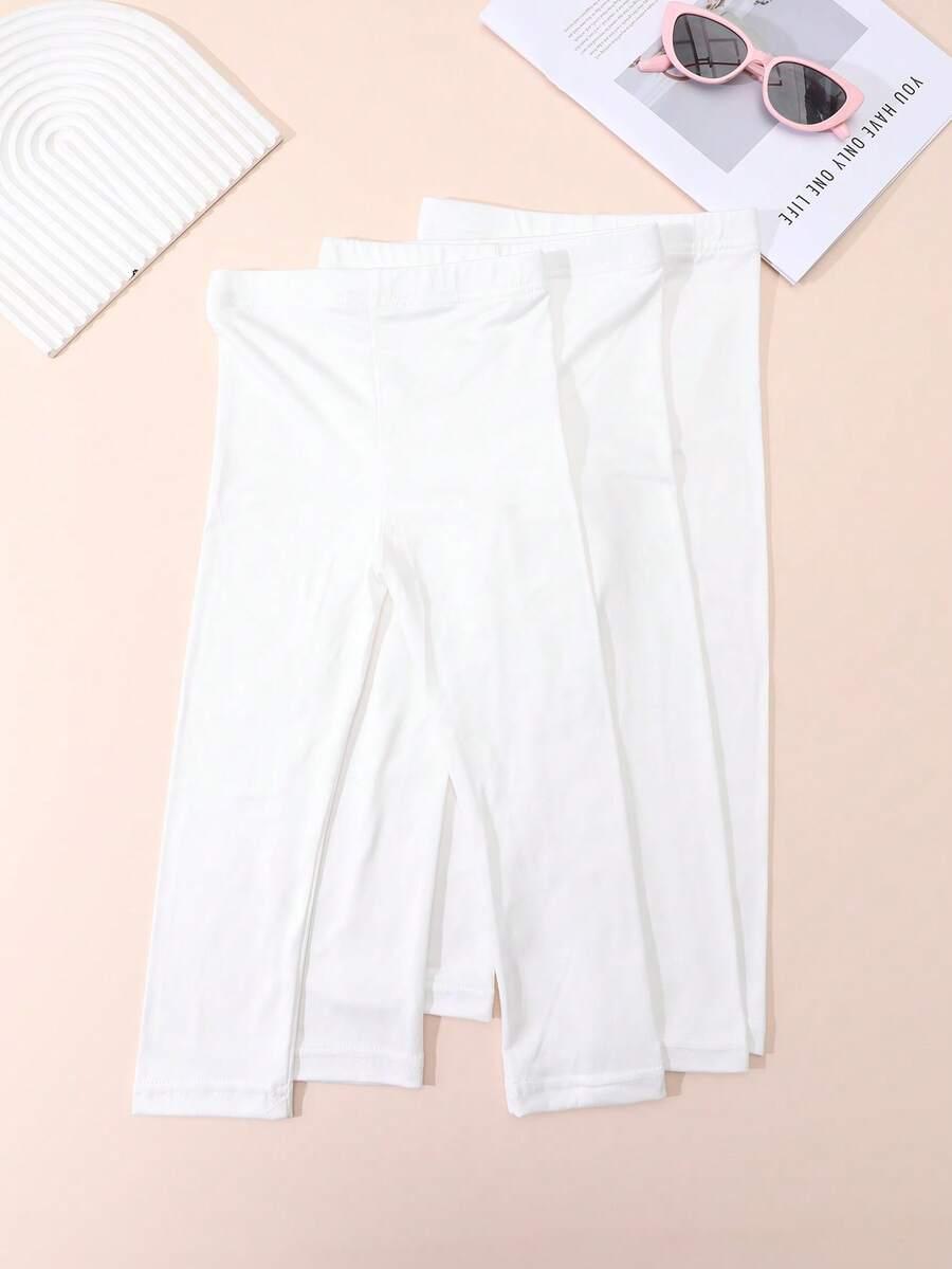 białe legginsy 3-pack