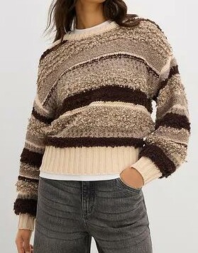 SWETER DAMSKI PLUS SIZE OKRĄGŁY DEKOLT