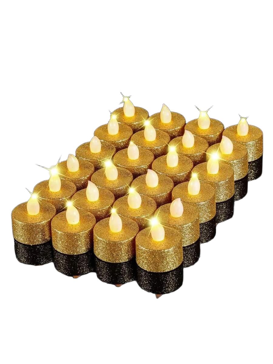 złota świeczka led 24-pack