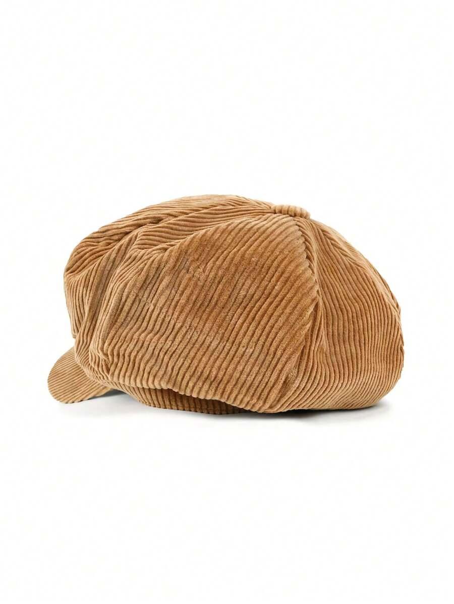 BRĄZOWY BERET Z DASZKIEM