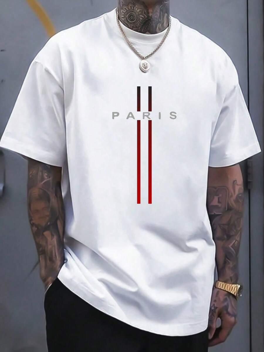 biały t-shirt napis