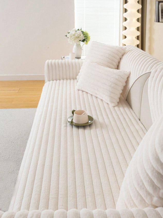 BIAŁY POKROWIEC NA KANAPĘ KOC