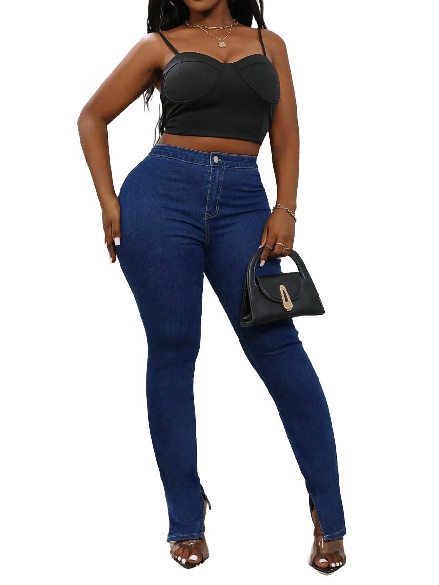 JEANSY Z WYSOKIM STANEM